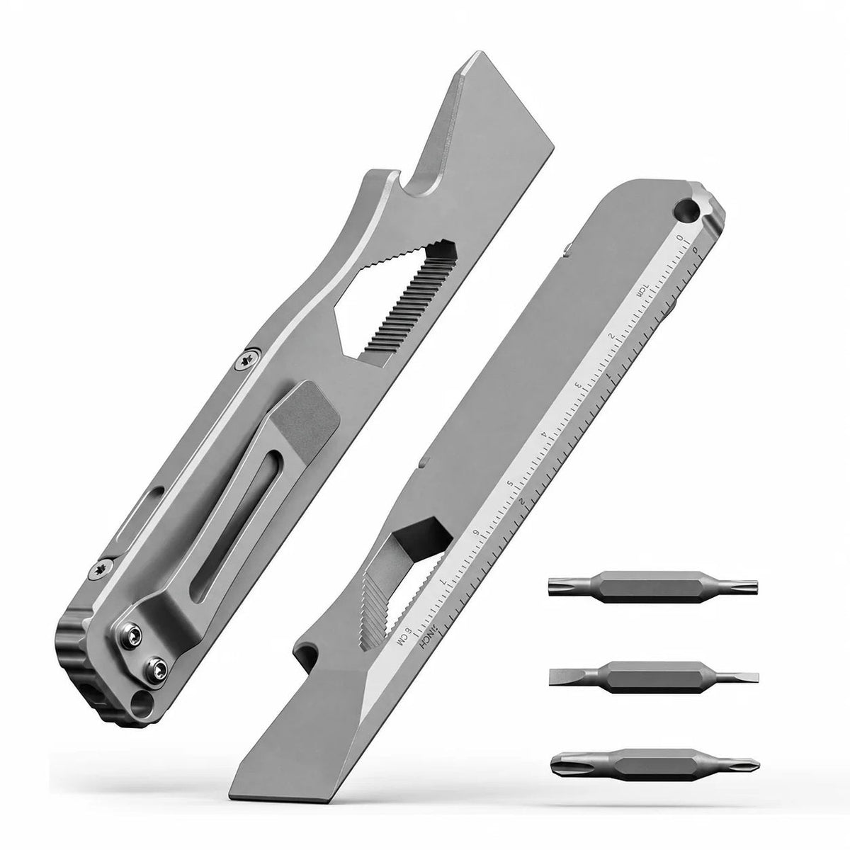๐๐ง TC4 Titanium EDC Multitool with Pry Bar & Screwdriver Bits
