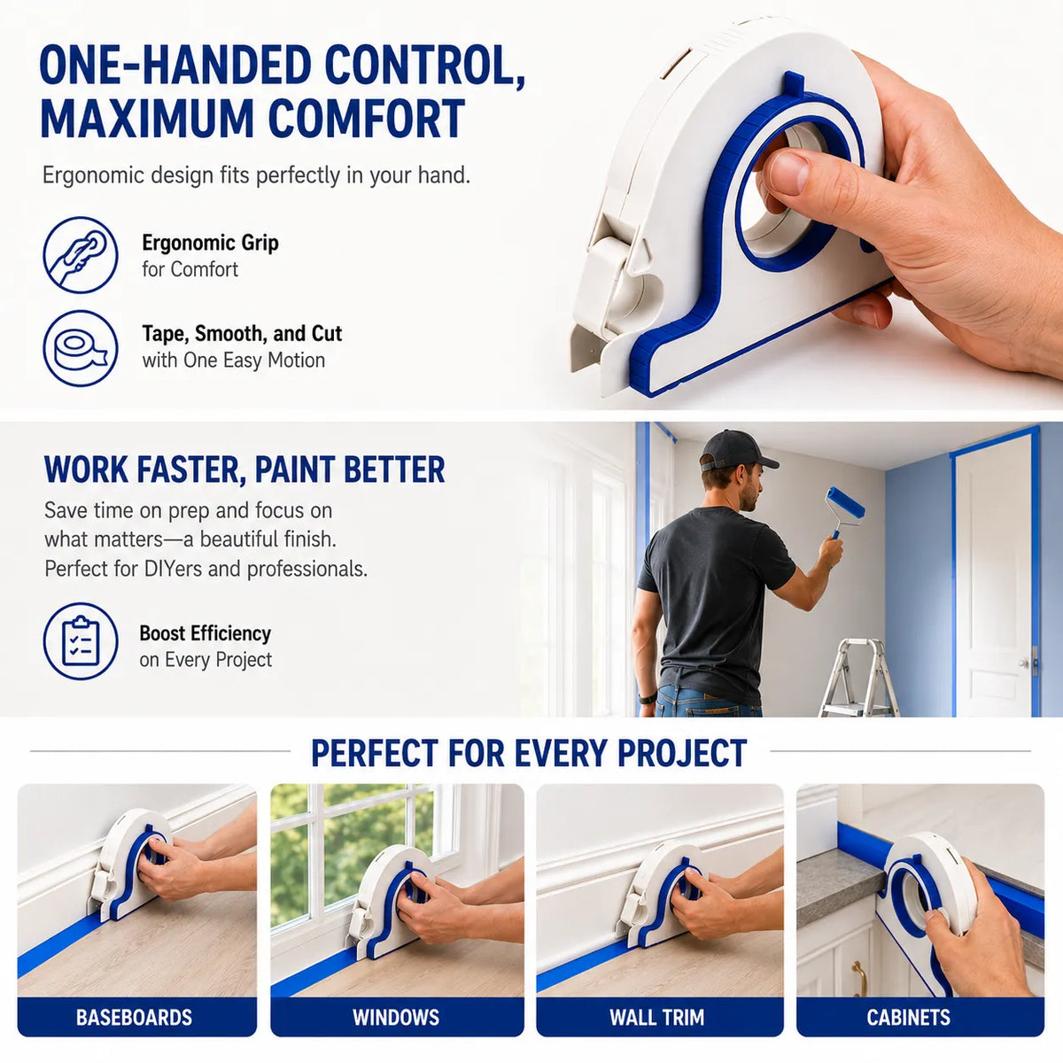 🎃Halloween Deal 50% OFF!High-efficiency Painter Masking Tape Applicator