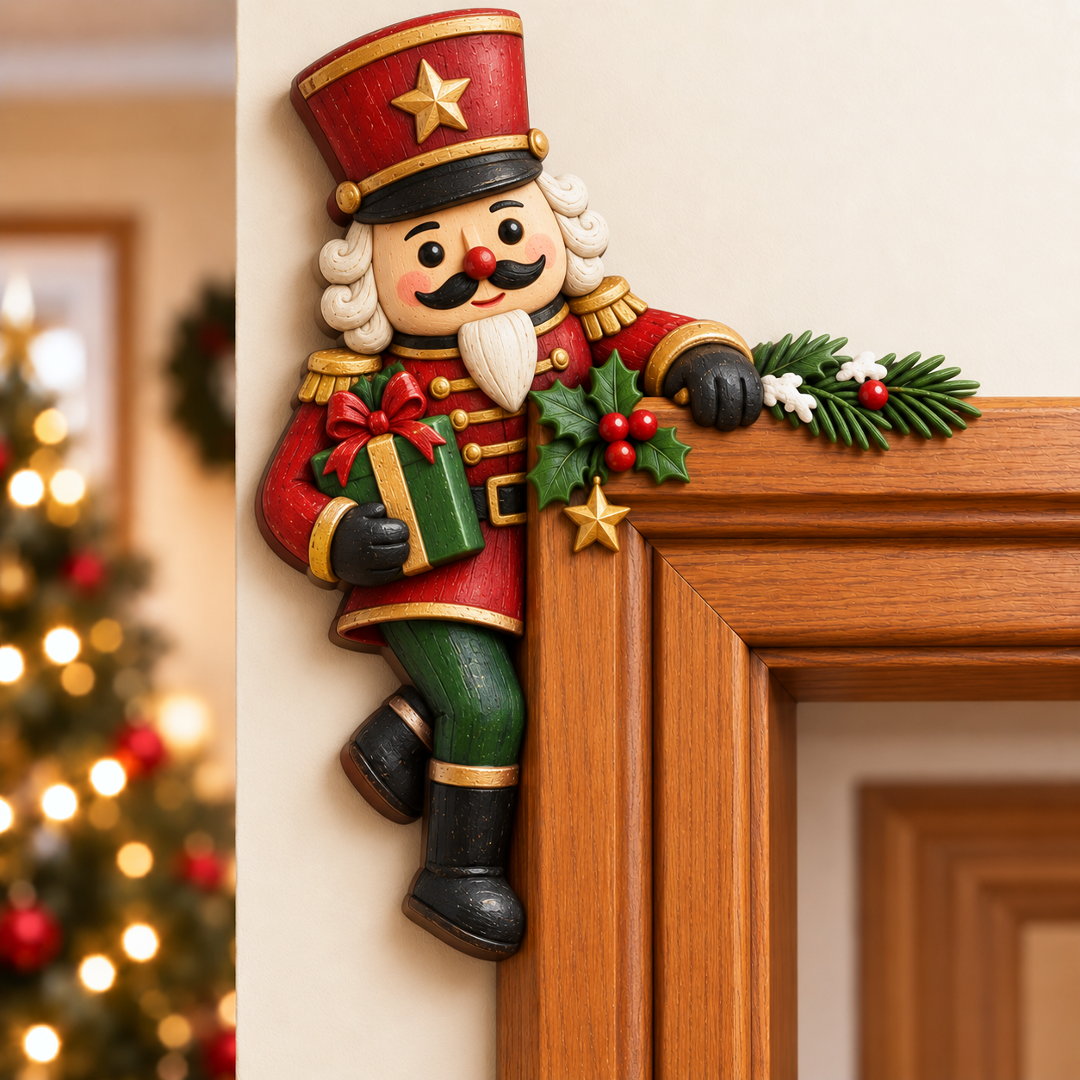 🎁 Christmas Peekaboo Door Frame Corner Decor