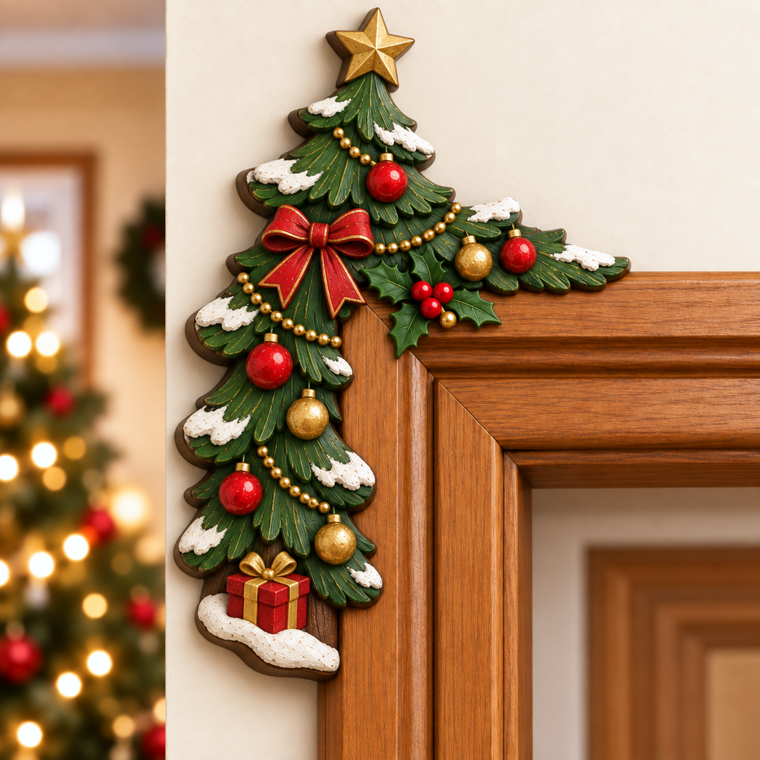 🎁 Christmas Peekaboo Door Frame Corner Decor