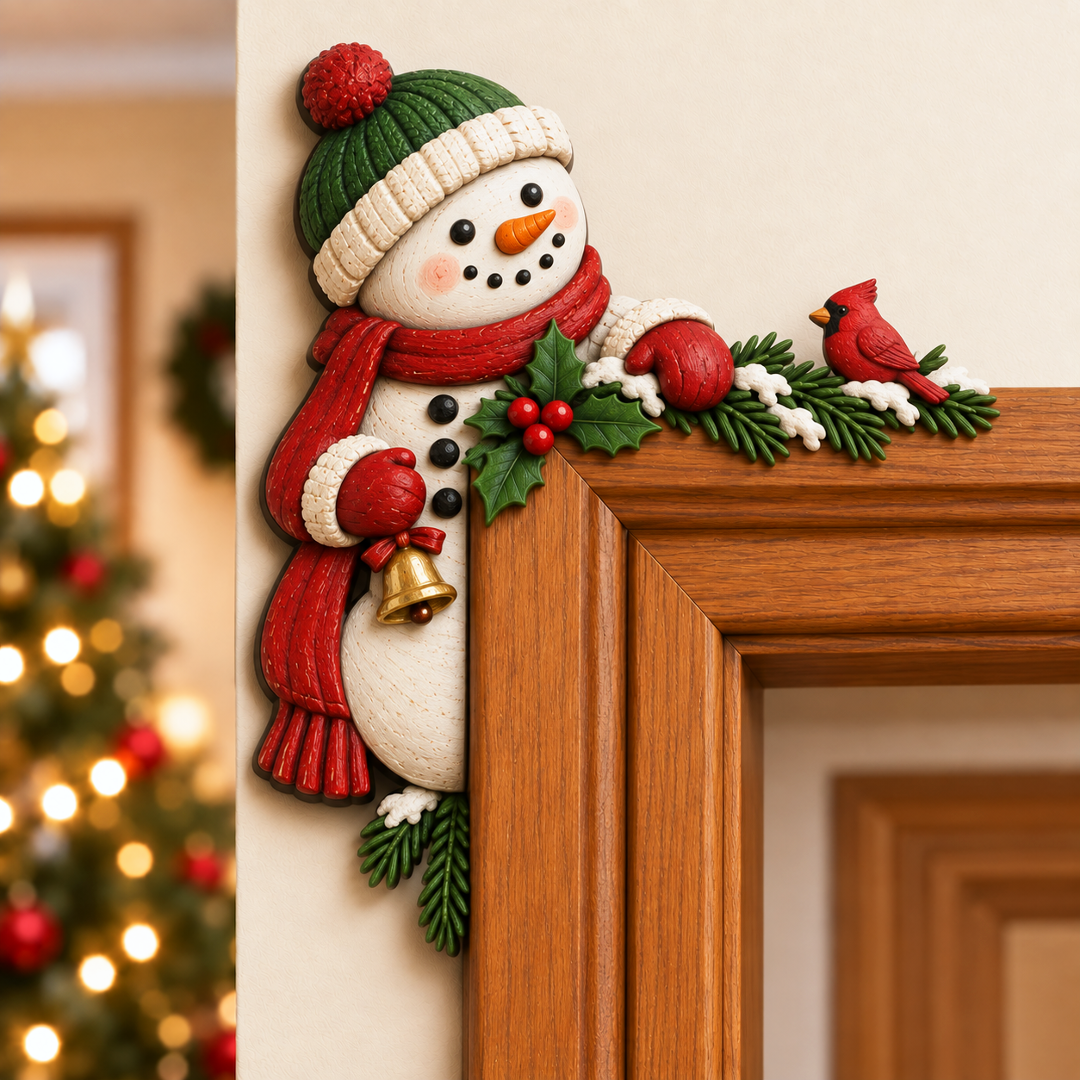 🎁 Christmas Peekaboo Door Frame Corner Decor