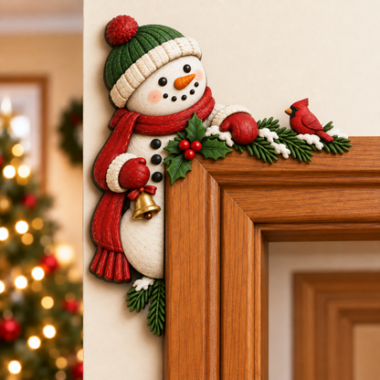 🎁 Christmas Peekaboo Door Frame Corner Decor