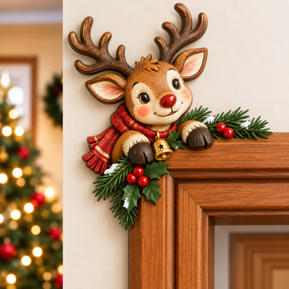 🎁 Christmas Peekaboo Door Frame Corner Decor
