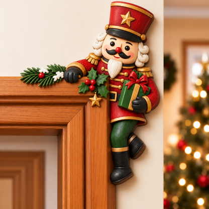 🎁 Christmas Peekaboo Door Frame Corner Decor
