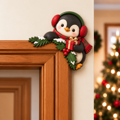 🎁 Christmas Peekaboo Door Frame Corner Decor