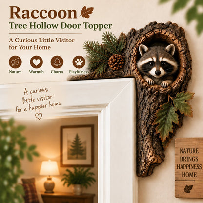 Chipmunk tree hollow door topper - woodland animal doorway decor