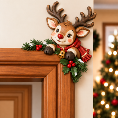 🎁 Christmas Peekaboo Door Frame Corner Decor