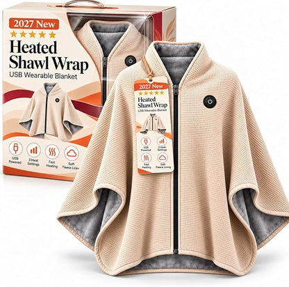 ❄️ Limited-Time Promotion 50% OFF Heated Wearable Blanket – Stay Warm at Your Desk Without Bulky Layers