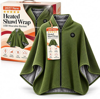 ❄️ Limited-Time Promotion 50% OFF Heated Wearable Blanket – Stay Warm at Your Desk Without Bulky Layers