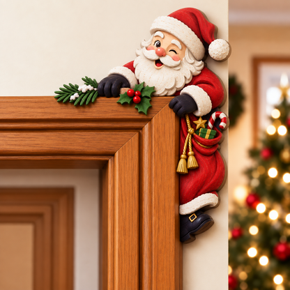🎁 Christmas Peekaboo Door Frame Corner Decor