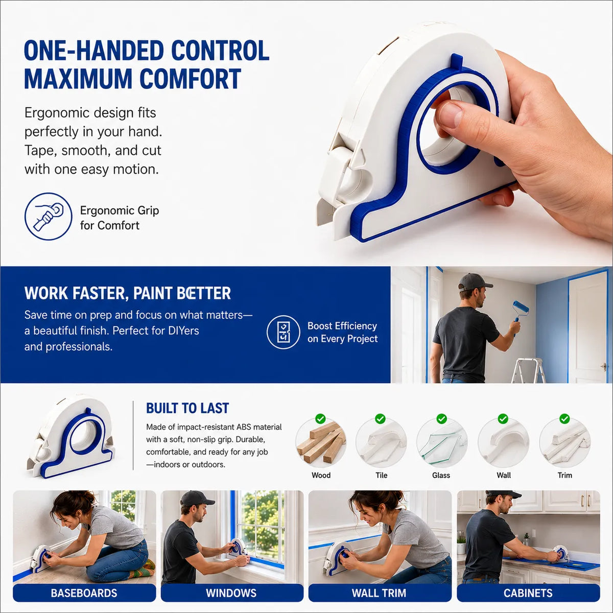 🎃Halloween Deal 50% OFF!High-efficiency Painter Masking Tape Applicator