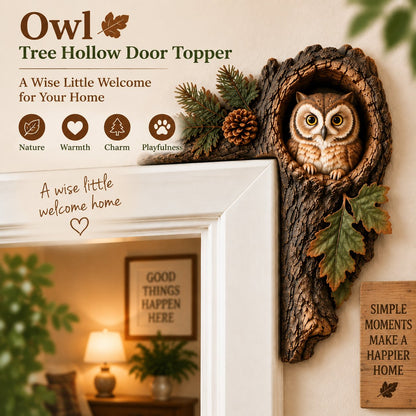 Chipmunk tree hollow door topper - woodland animal doorway decor