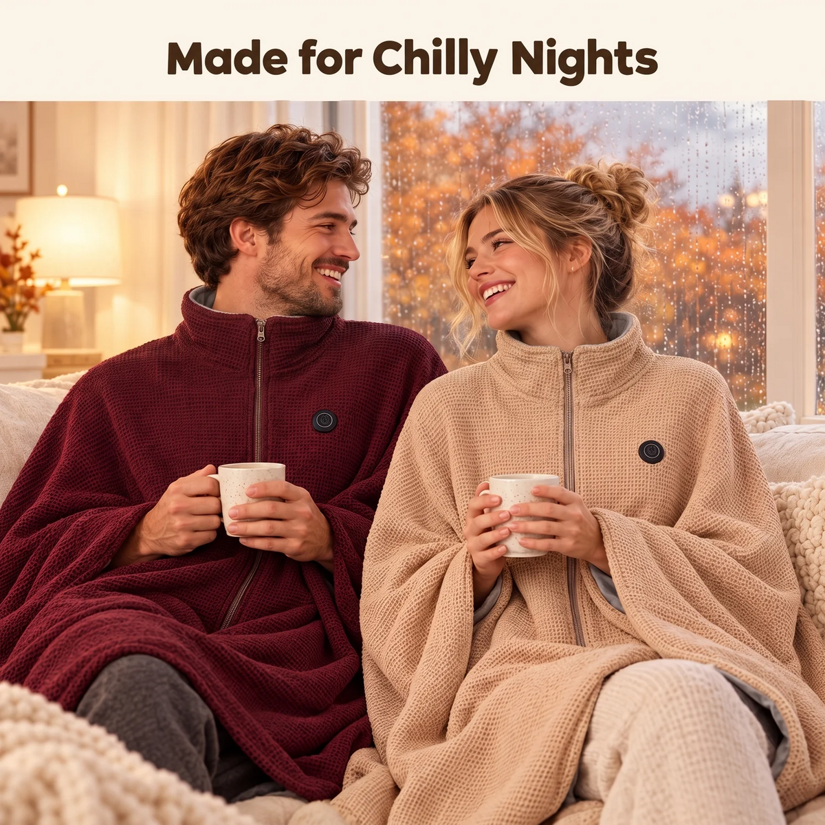 ❄️ Limited-Time Promotion 50% OFF Heated Wearable Blanket – Stay Warm at Your Desk Without Bulky Layers